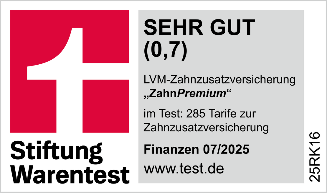 Siegel Stiftung Warentest Zahnzusatz