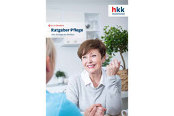 Die Broschüre Ratgeber Pflege wird dargestellt.