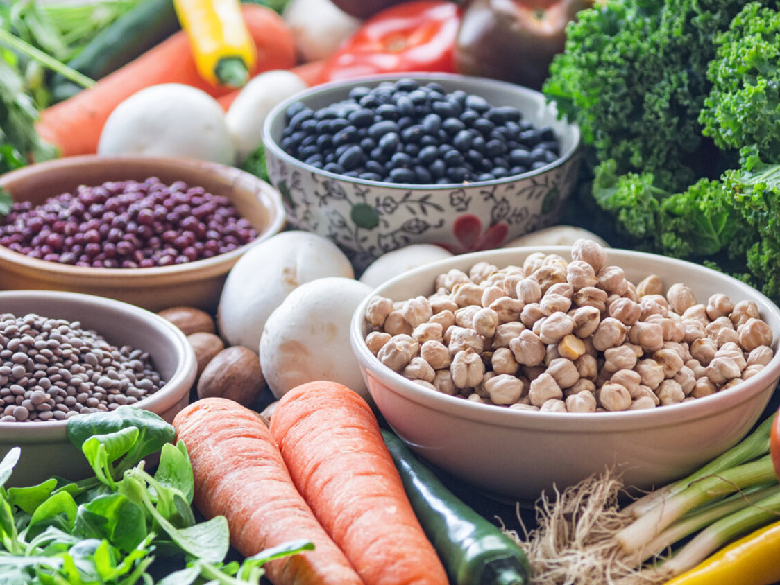 Sammlung von Gemüse und Hülsenfrüchte