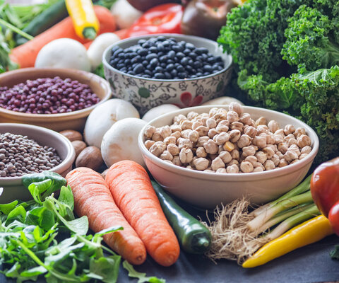 Sammlung von Gemüse und Hülsenfrüchte