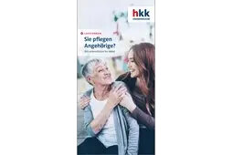 Die Broschüre für pflegende Angehörige wird abgebildet.