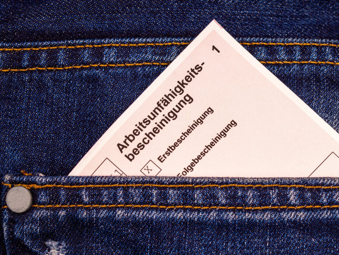 Krankschreibung in der Hosentasche