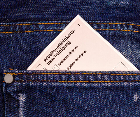 Krankschreibung in der Hosentasche