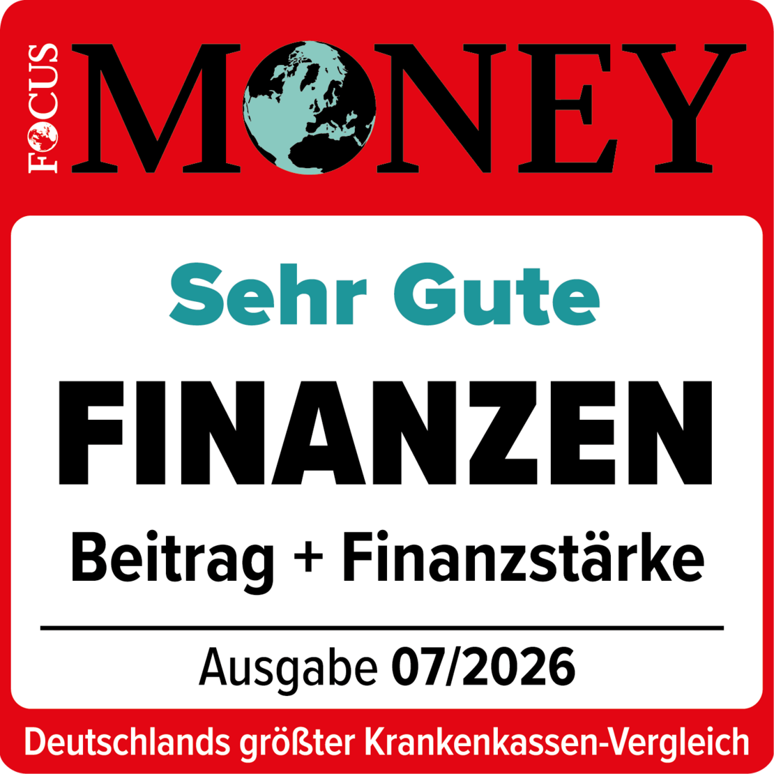 Focus Money Siegel "hervorragende Finanzen"