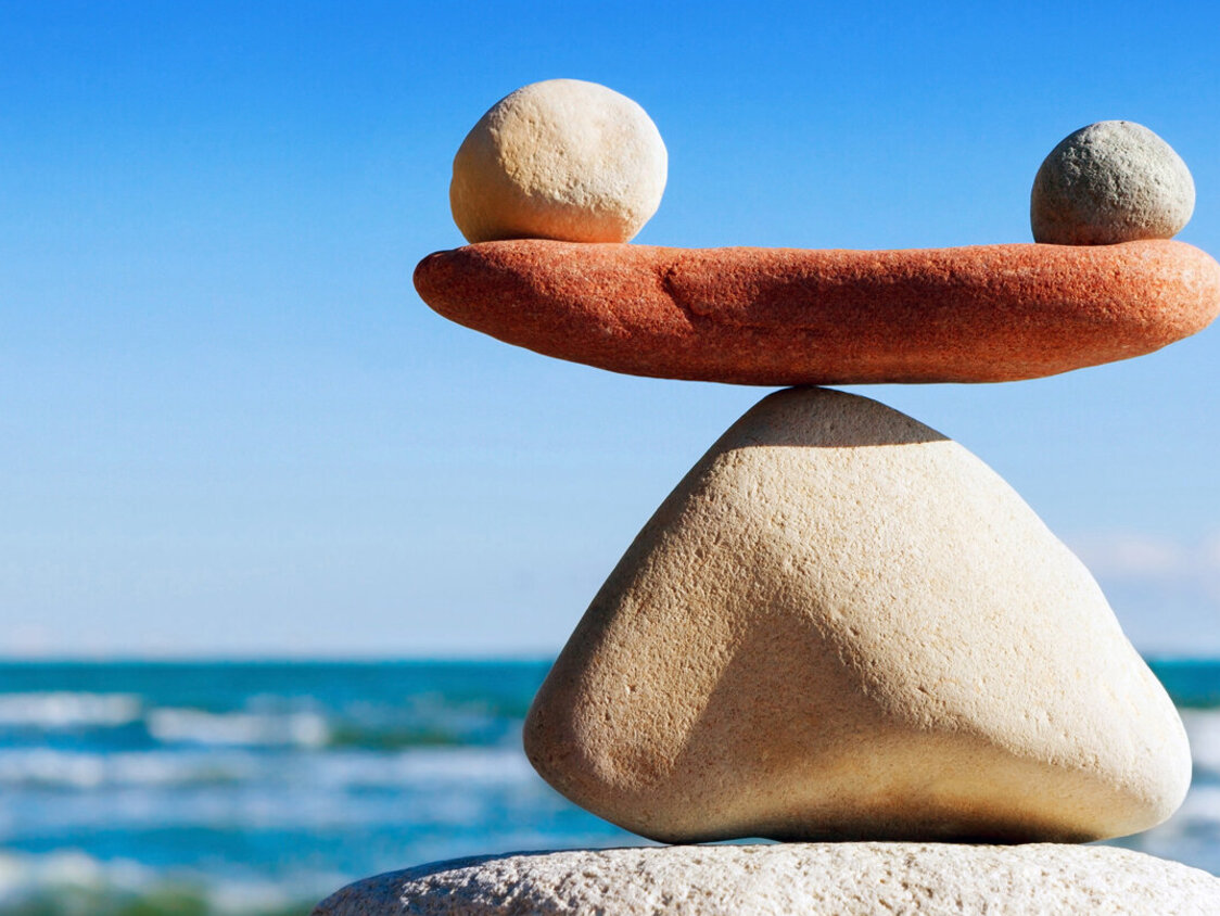 Steine in der Balance