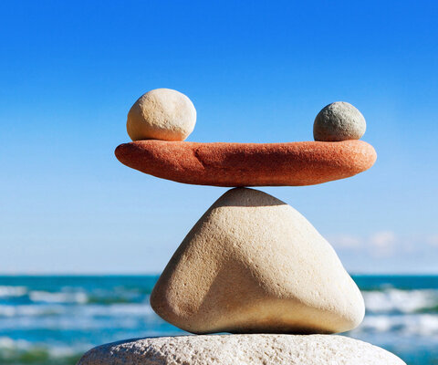 Steine in der Balance