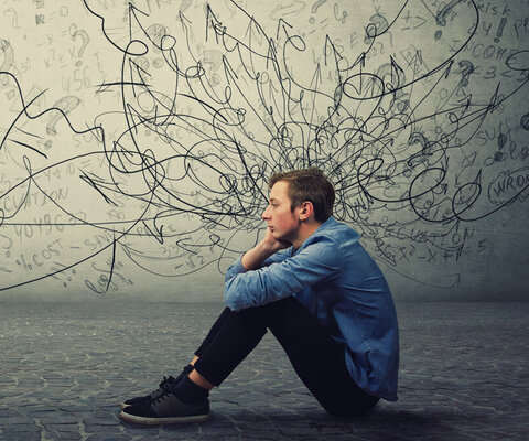 Upset,And,Tired,Boy,Teenager,Sitting,On,The,Floor,Keeps