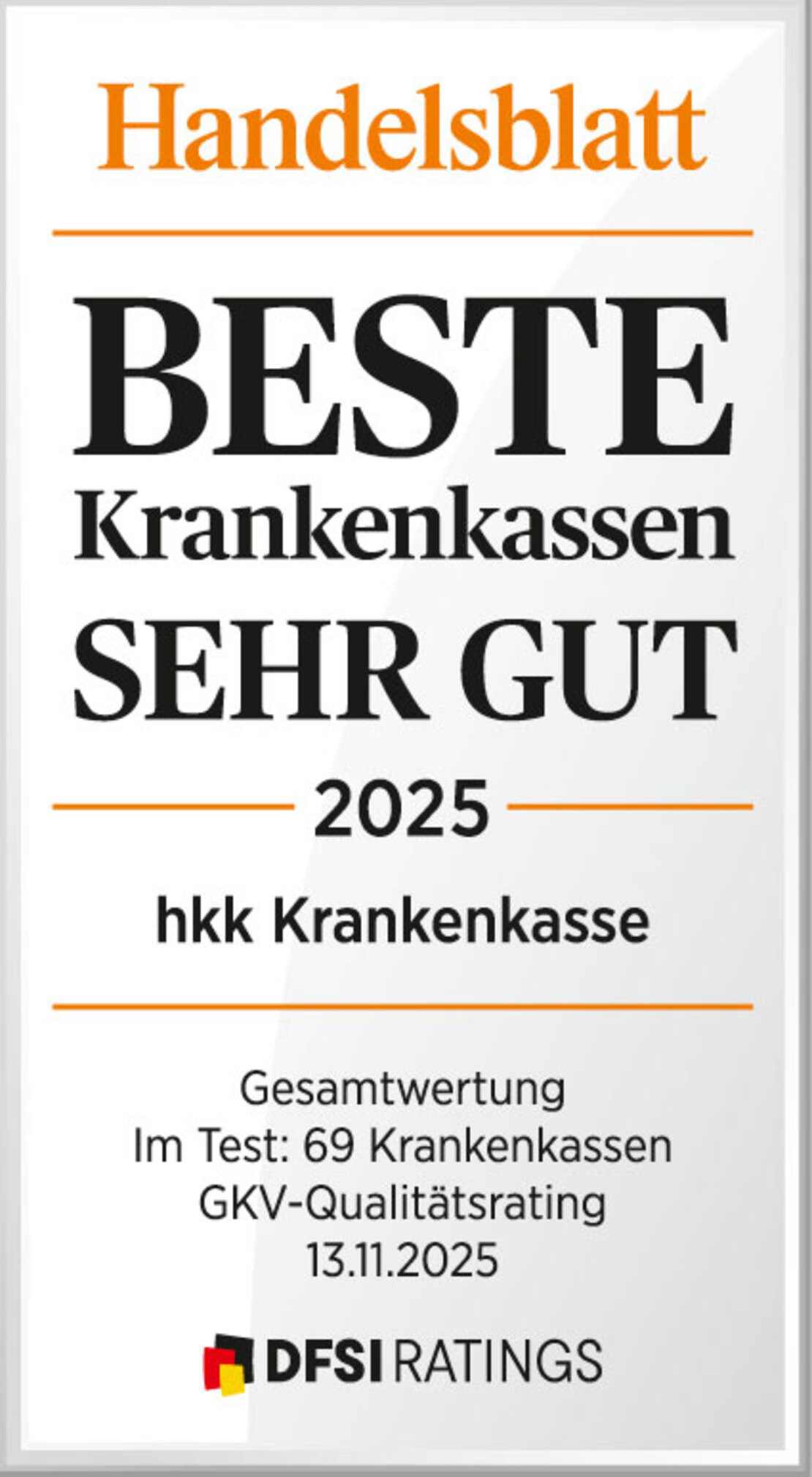 Siegel Handelsblatt Beste Krankenkasse