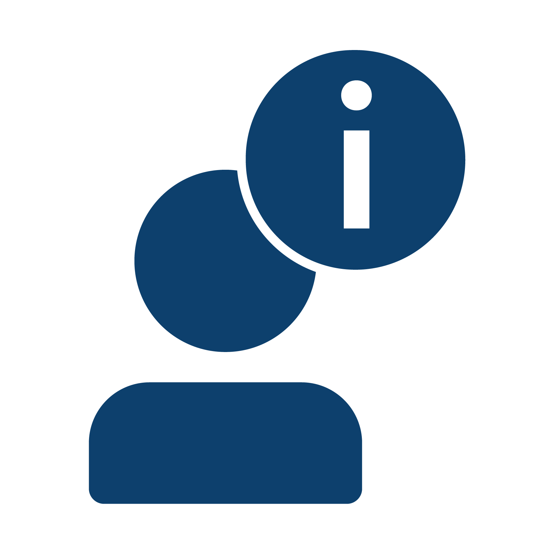 Das Icon zeigt eine Person, über ihrem Kopf ist ein Information "i".