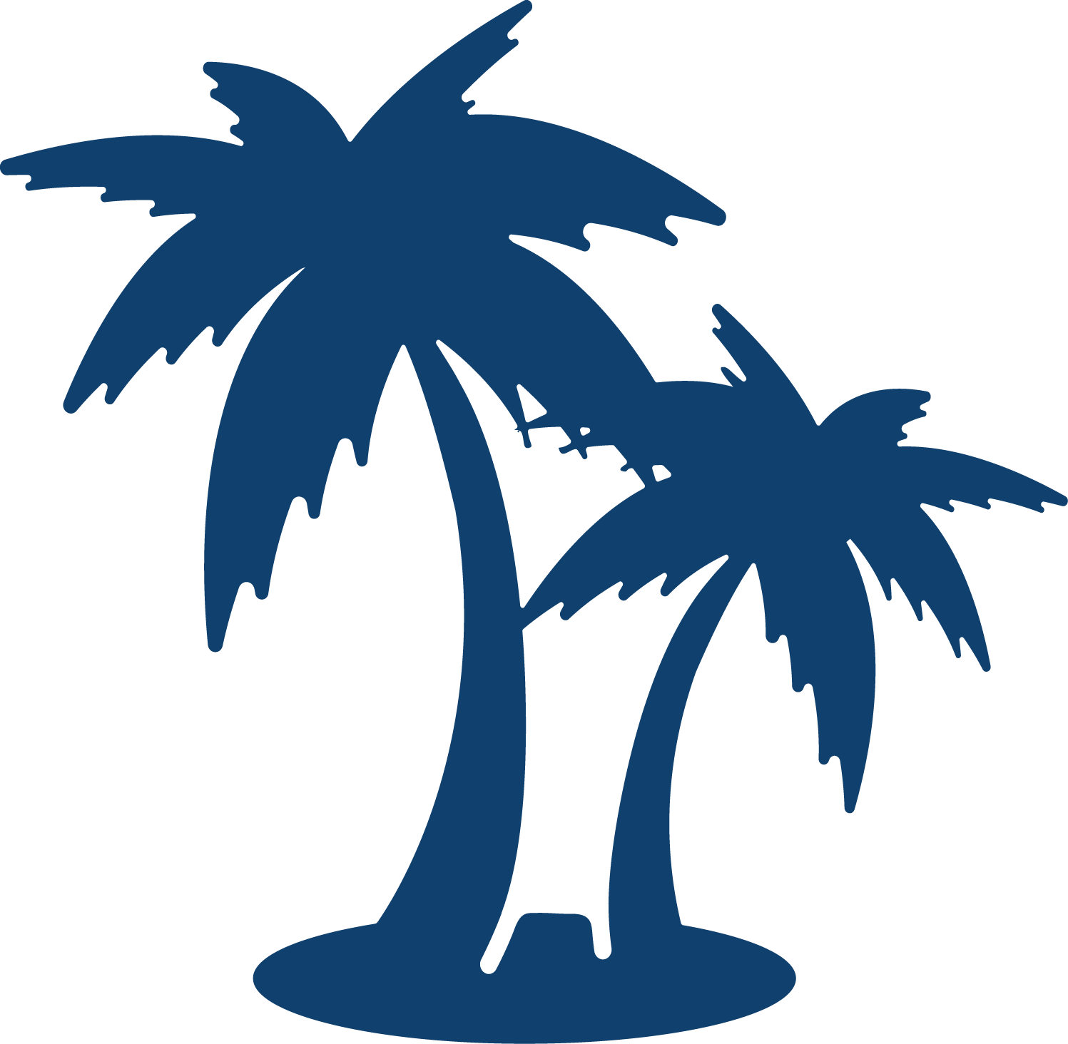 urlaub-palmen_blau Das blaue Icon zeigt Palmen auf einer kleinen Insel.