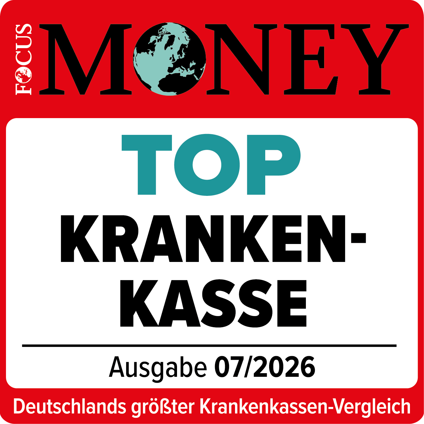 Focus Money Siegel Top Krankenkasse