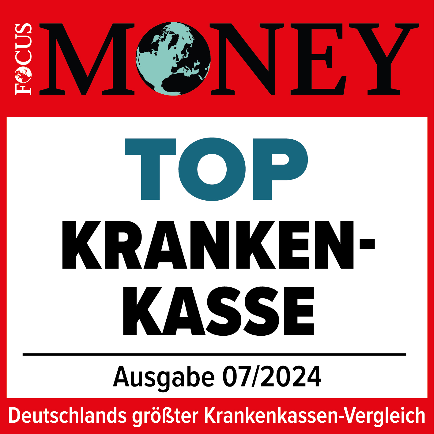 Focus Money Siegel Top Krankenkasse